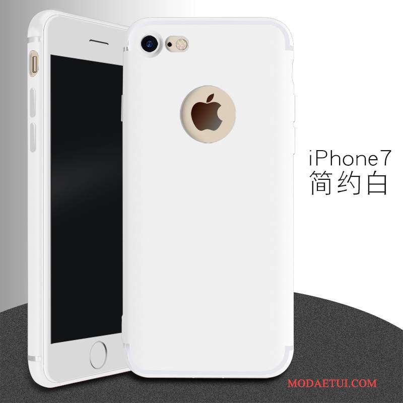 Futerał iPhone 7 Silikonowe Czarny Nubuku, Etui iPhone 7 Miękki Nowy Anti-fall