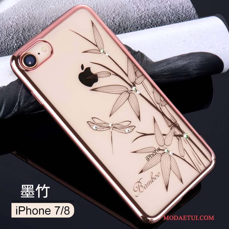 Futerał iPhone 7 Torby Anti-fall Różowe, Etui iPhone 7 Rhinestone Poszycie Trudno