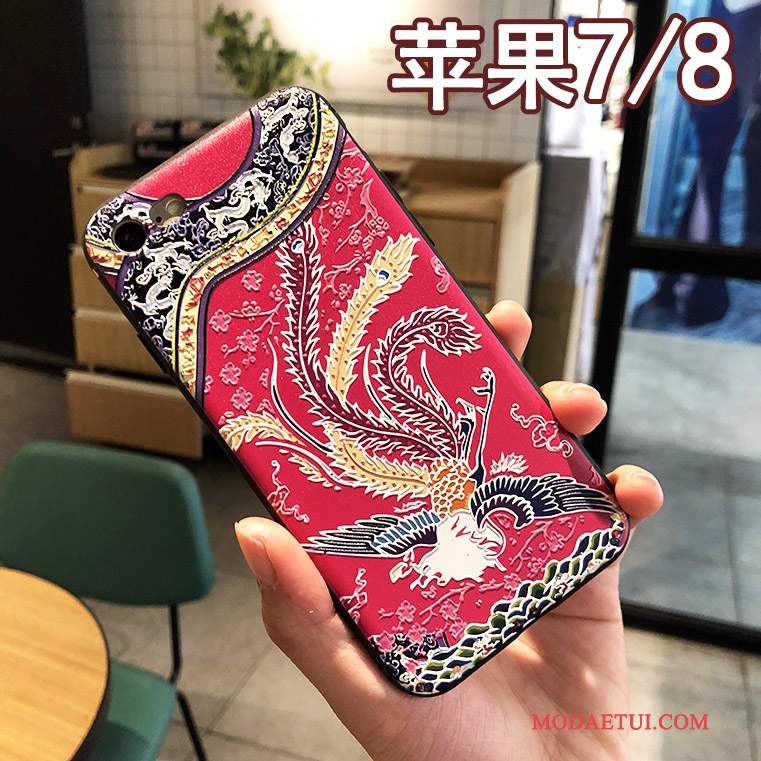 Futerał iPhone 7 Torby Anti-fall Żółty, Etui iPhone 7 Kreatywne Smok Totem