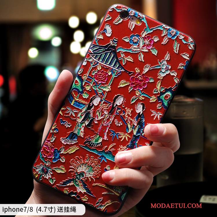 Futerał iPhone 8 Kreatywne Chiński Styl Osobowość, Etui iPhone 8 Torby Anti-fall Wiszące Ozdoby