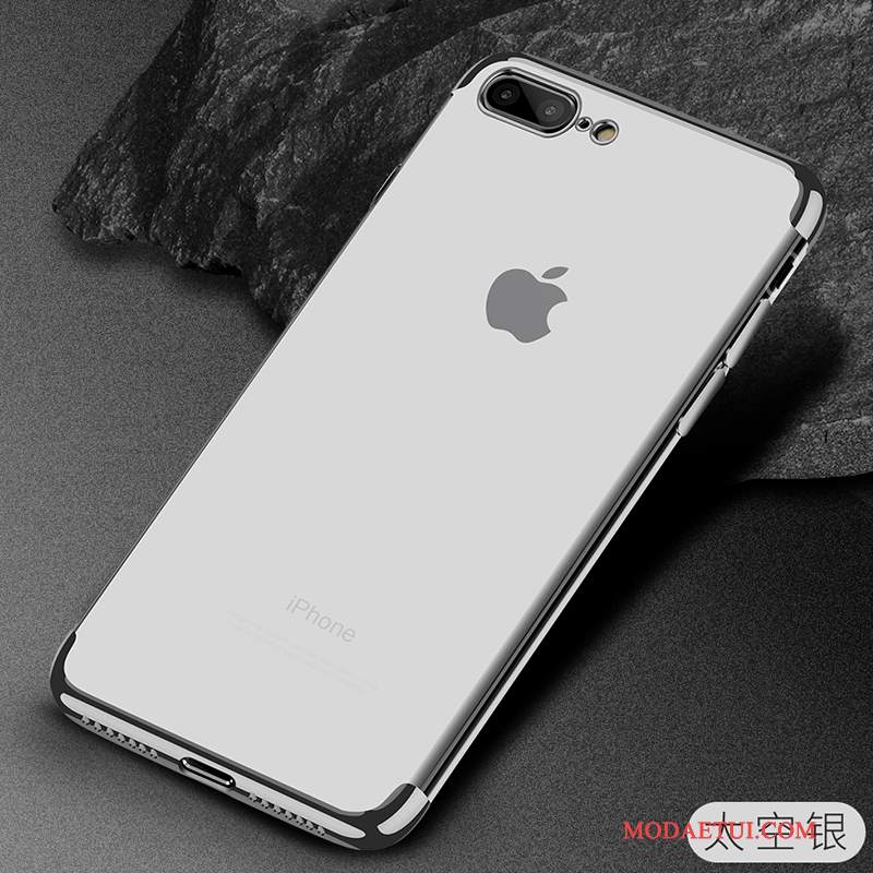 Futerał iPhone 8 Miękki Na Telefon Anti-fall, Etui iPhone 8 Silikonowe Niebieski Przezroczysty