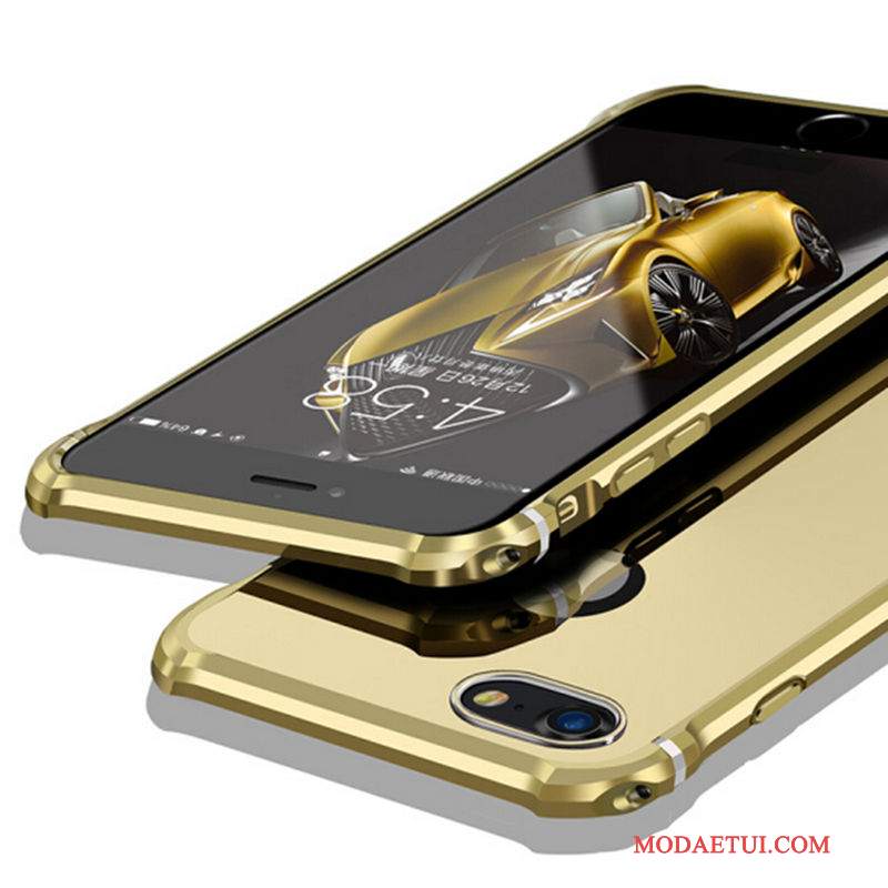 Futerał iPhone 8 Plus Metal Trudno Niebieski, Etui iPhone 8 Plus Torby Na Telefon Granica