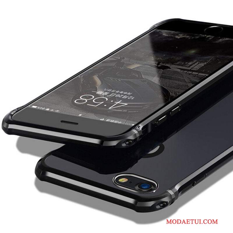 Futerał iPhone 8 Plus Metal Trudno Niebieski, Etui iPhone 8 Plus Torby Na Telefon Granica