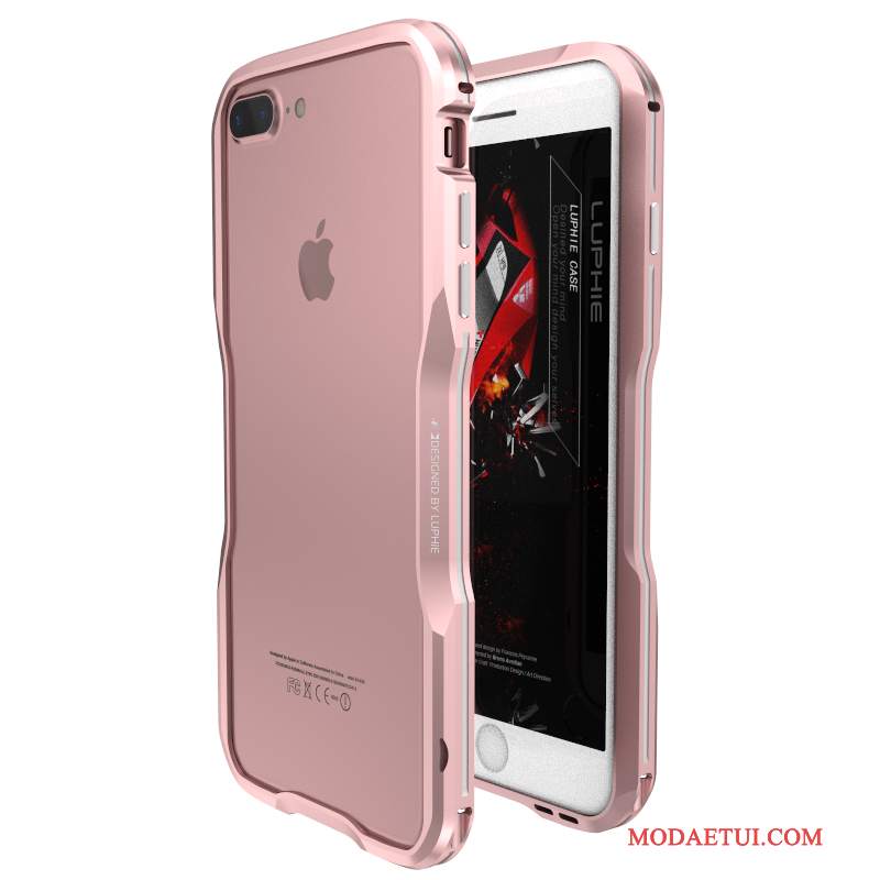 Futerał iPhone 8 Plus Metal Złotona Telefon, Etui iPhone 8 Plus Ochraniacz Nowy Granica