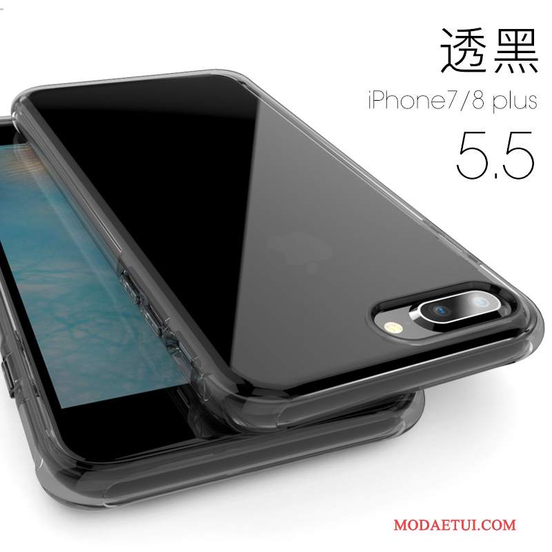 Futerał iPhone 8 Plus Miękki Przezroczysty Różowe, Etui iPhone 8 Plus Torby Anti-fallna Telefon