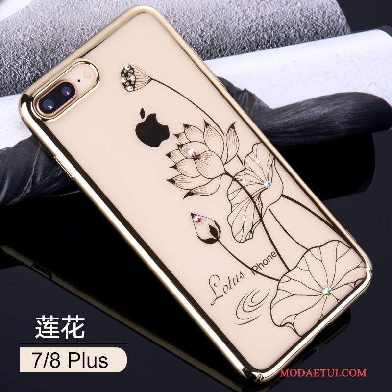 Futerał iPhone 8 Plus Rhinestone Eleganckie Czerwony, Etui iPhone 8 Plus Torby Przezroczysty Nowy