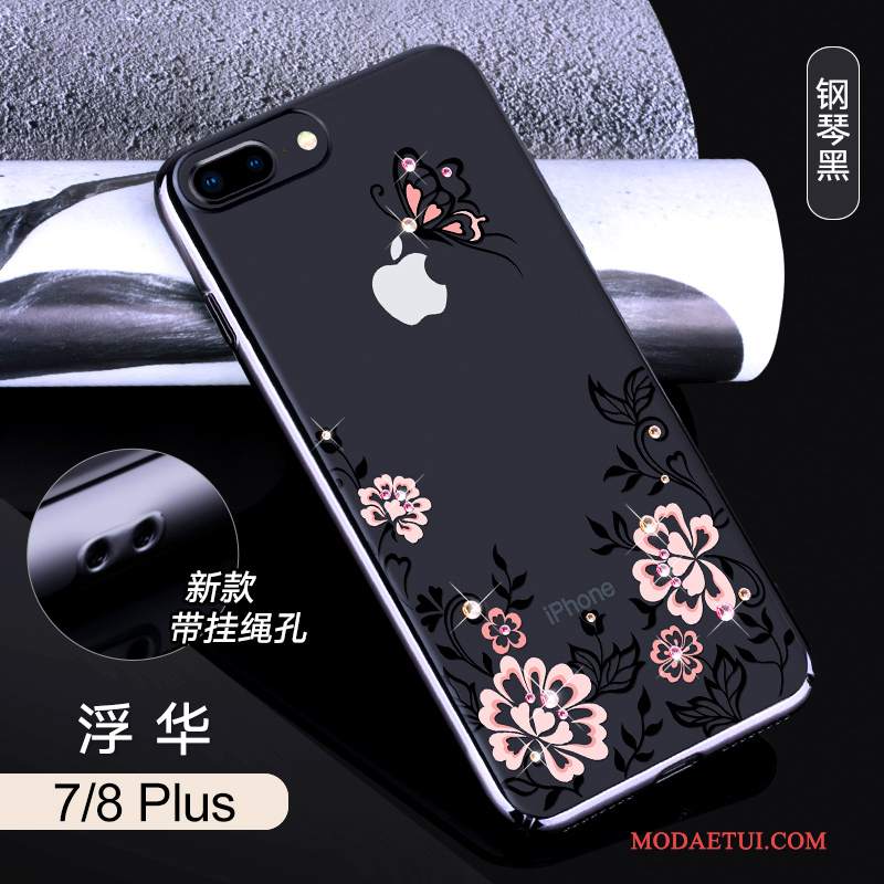 Futerał iPhone 8 Plus Rhinestone Eleganckie Czerwony, Etui iPhone 8 Plus Torby Przezroczysty Nowy