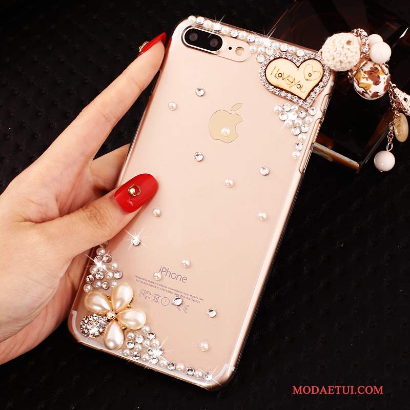 Futerał iPhone 8 Plus Rhinestone Na Telefon Niebieski, Etui iPhone 8 Plus Kryształkami Przezroczysty Nowy