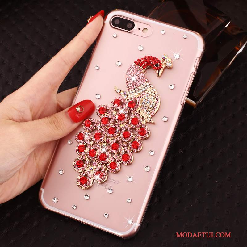 Futerał iPhone 8 Plus Rhinestone Na Telefon Niebieski, Etui iPhone 8 Plus Kryształkami Przezroczysty Nowy