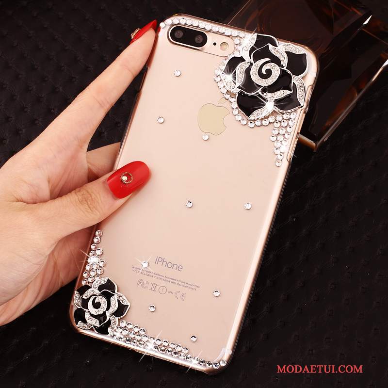 Futerał iPhone 8 Plus Rhinestone Na Telefon Niebieski, Etui iPhone 8 Plus Kryształkami Przezroczysty Nowy