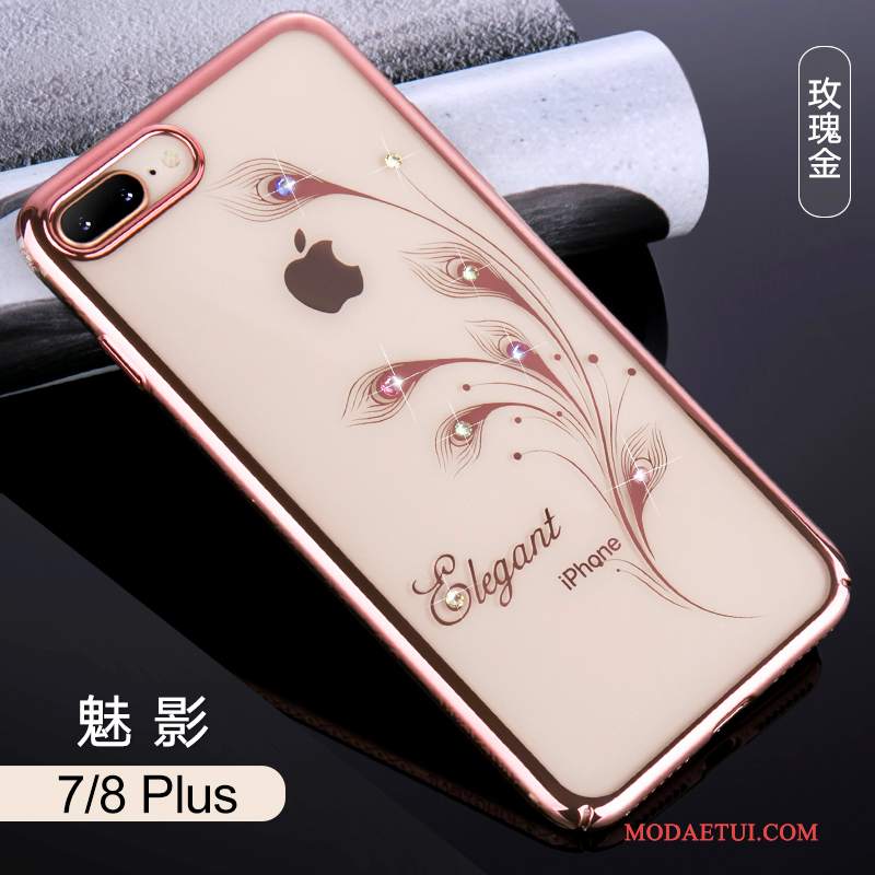 Futerał iPhone 8 Plus Rhinestone Różowe Tendencja, Etui iPhone 8 Plus Luksusowy Na Telefon Nowy