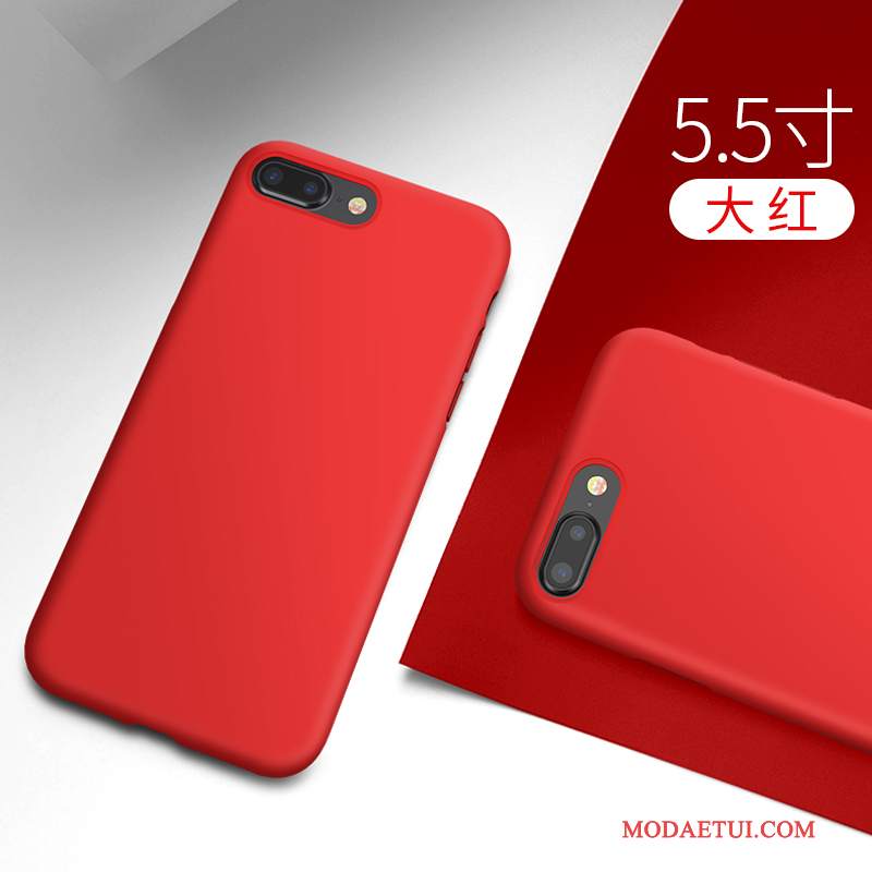 Futerał iPhone 8 Plus Silikonowe Wzór Anti-fall, Etui iPhone 8 Plus Miękki Modna Marka Czerwony