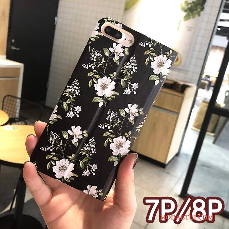 Futerał iPhone 8 Plus Skóra Różowena Telefon, Etui iPhone 8 Plus Pokrowce