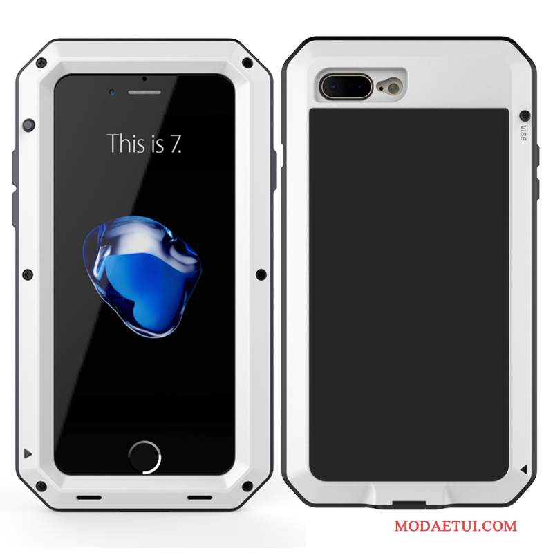 Futerał iPhone 8 Plus Torby Czerwony Anti-fall, Etui iPhone 8 Plus Metal Trzy Mechanizmy Obronnena Telefon