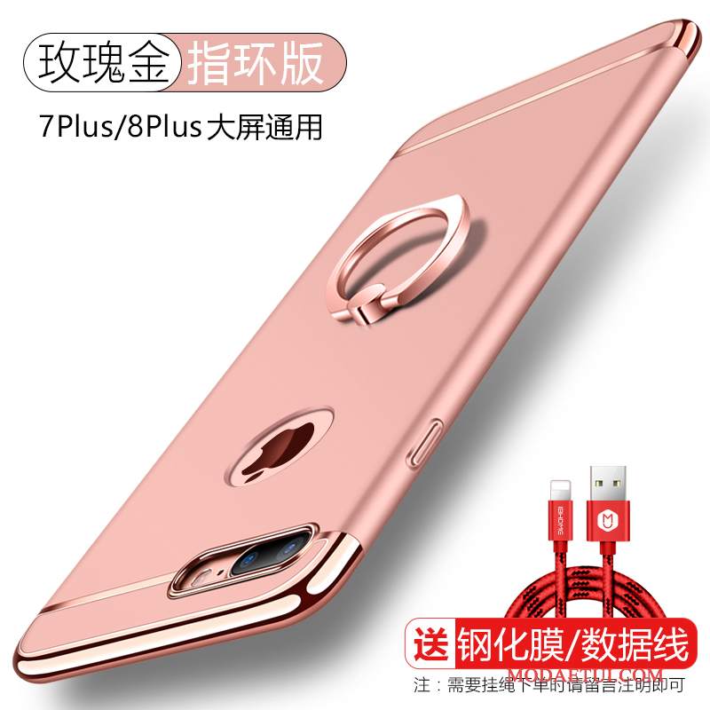 Futerał iPhone 8 Plus Wspornik Ring Nubuku, Etui iPhone 8 Plus Ochraniacz Tendencja Trudno