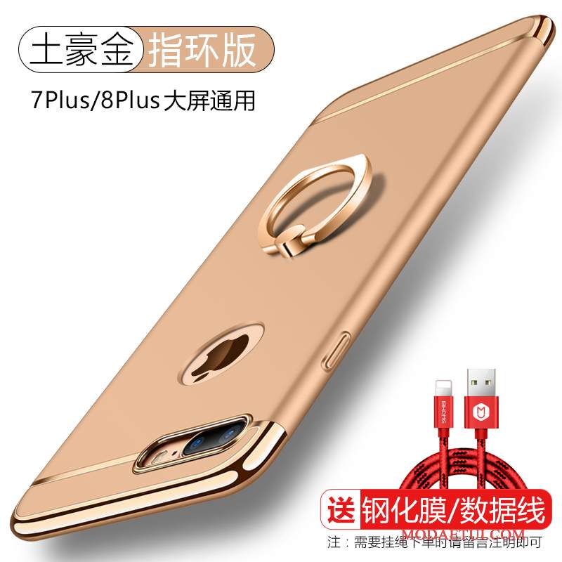 Futerał iPhone 8 Plus Wspornik Ring Nubuku, Etui iPhone 8 Plus Ochraniacz Tendencja Trudno