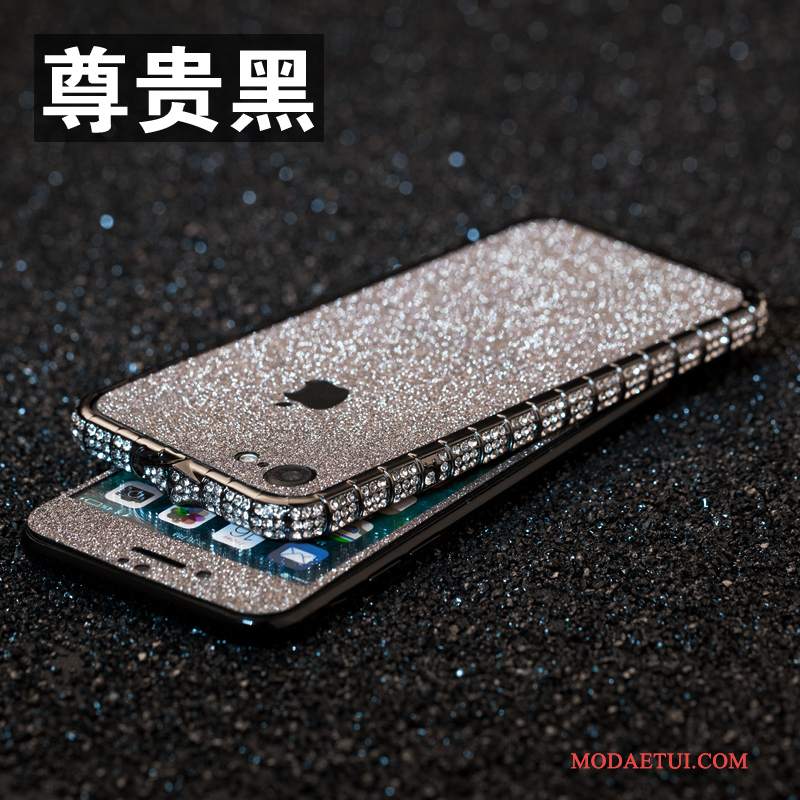 Futerał iPhone 8 Rhinestone Granicana Telefon, Etui iPhone 8 Metal Różowe Anti-fall