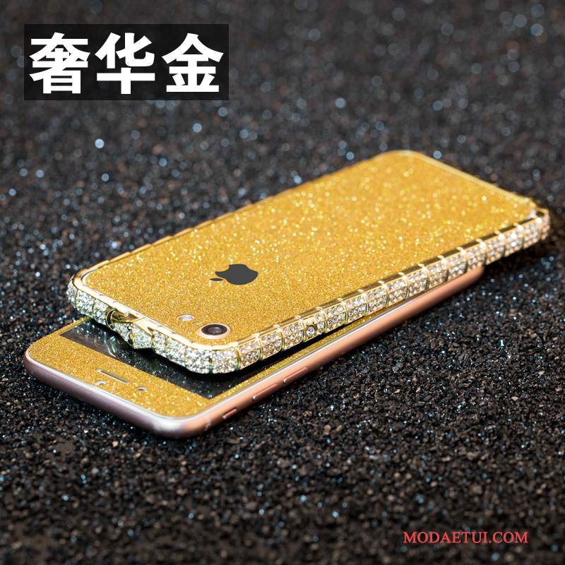 Futerał iPhone 8 Rhinestone Granicana Telefon, Etui iPhone 8 Metal Różowe Anti-fall