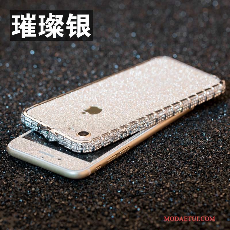 Futerał iPhone 8 Rhinestone Granicana Telefon, Etui iPhone 8 Metal Różowe Anti-fall