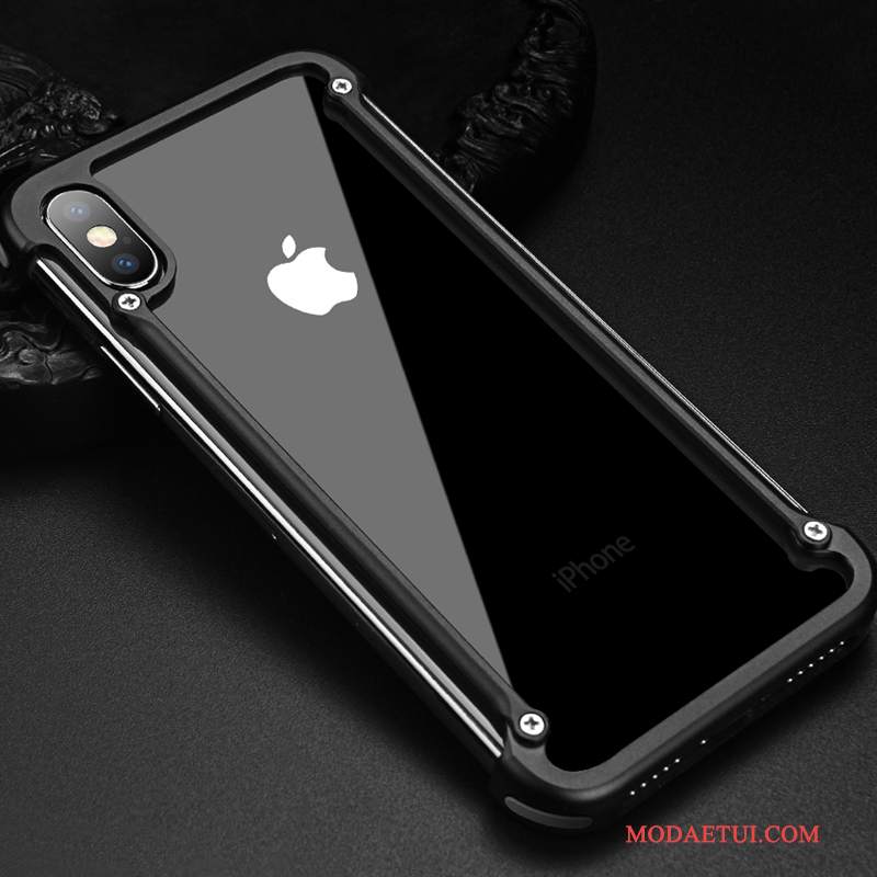 Futerał iPhone X Kreatywne Anti-fall Osobowość, Etui iPhone X Metal Modna Marka Granica