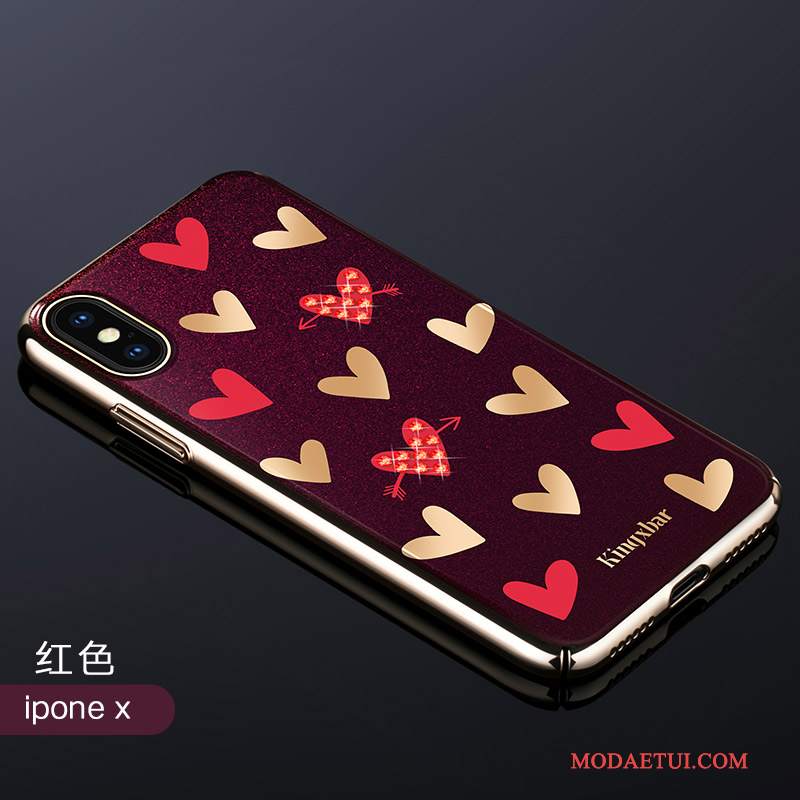 Futerał iPhone X Kreatywne Modna Marka Anti-fall, Etui iPhone X Rhinestone Na Telefon Różowe
