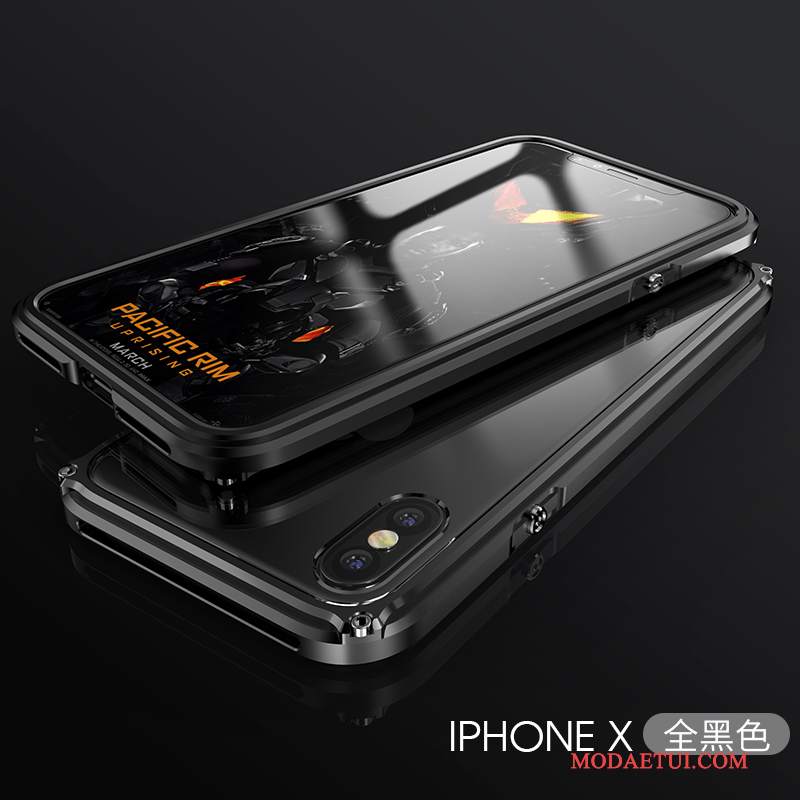 Futerał iPhone X Metal Granica Anti-fall, Etui iPhone X Kreatywne Tendencja Nowy