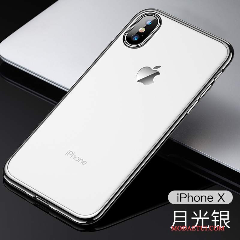 Futerał iPhone X Miękki Na Telefon Czarny, Etui iPhone X Silikonowe Przezroczysty Anti-fall