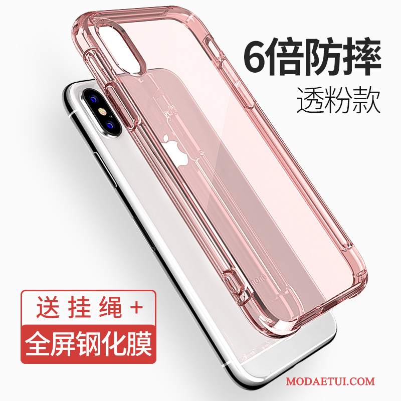 Futerał iPhone X Miękki Przezroczystyna Telefon, Etui iPhone X Silikonowe Czarny Cienkie