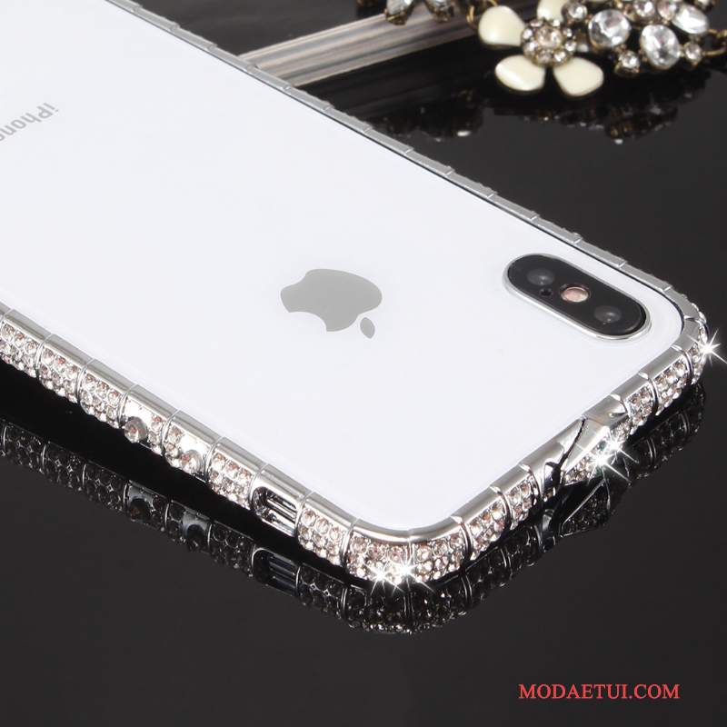 Futerał iPhone X Rhinestone Nowy Tendencja, Etui iPhone X Kryształkami Na Telefon Złoto