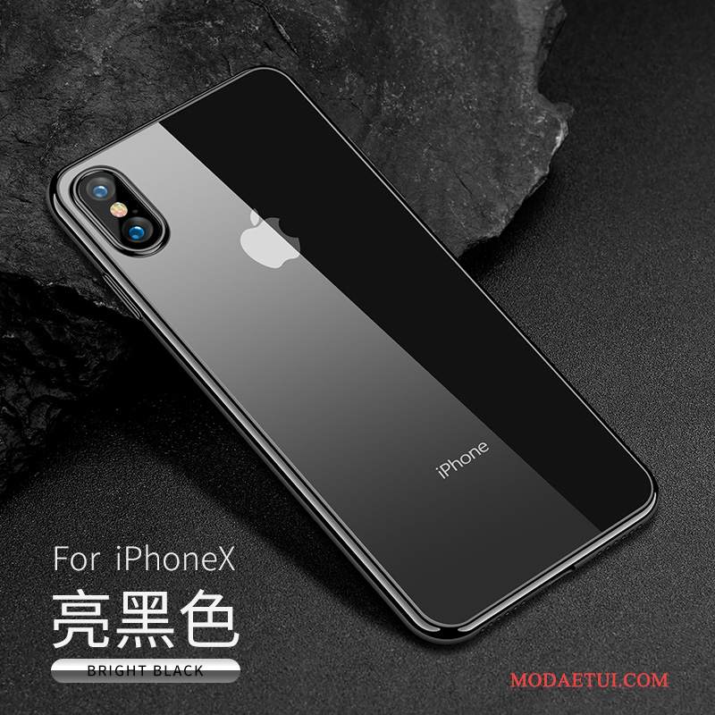 Futerał iPhone X Silikonowe Na Telefon Cienkie, Etui iPhone X Anti-fall Srebro