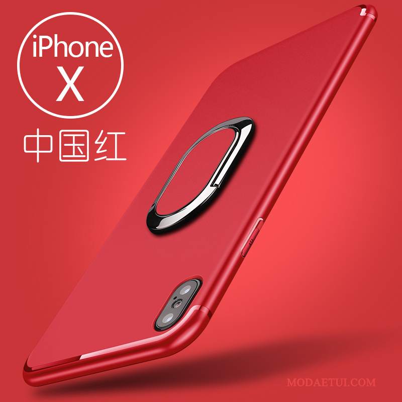 Futerał iPhone X Silikonowe Nowy Cienkie, Etui iPhone X Miękki Czerwony Anti-fall