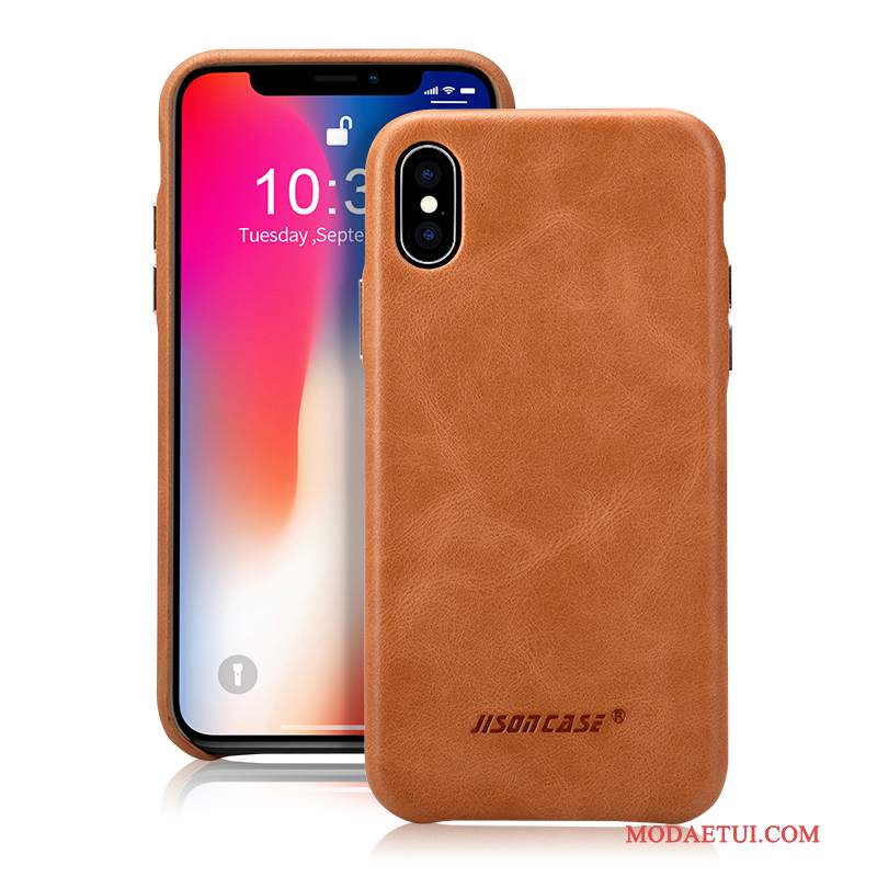 Futerał iPhone X Skóra Szary Nowy, Etui iPhone X Torby Cienkie Biznes