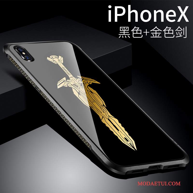 Futerał iPhone X Torby Anti-fall Granica, Etui iPhone X Metal Nowy Srebro