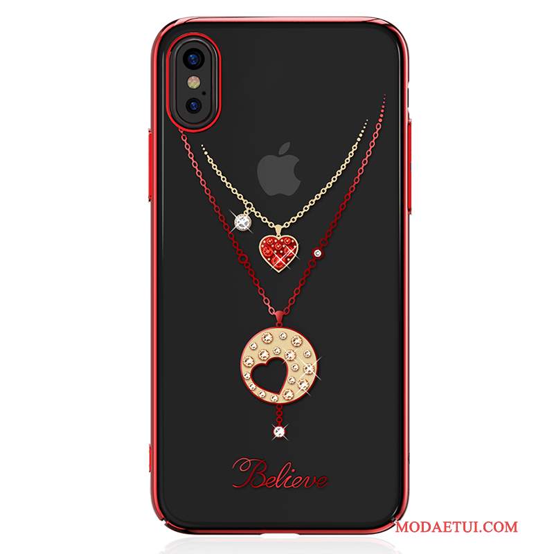 Futerał iPhone X Torby Purpurowy Tendencja, Etui iPhone X Rhinestone Anti-fall Nowy