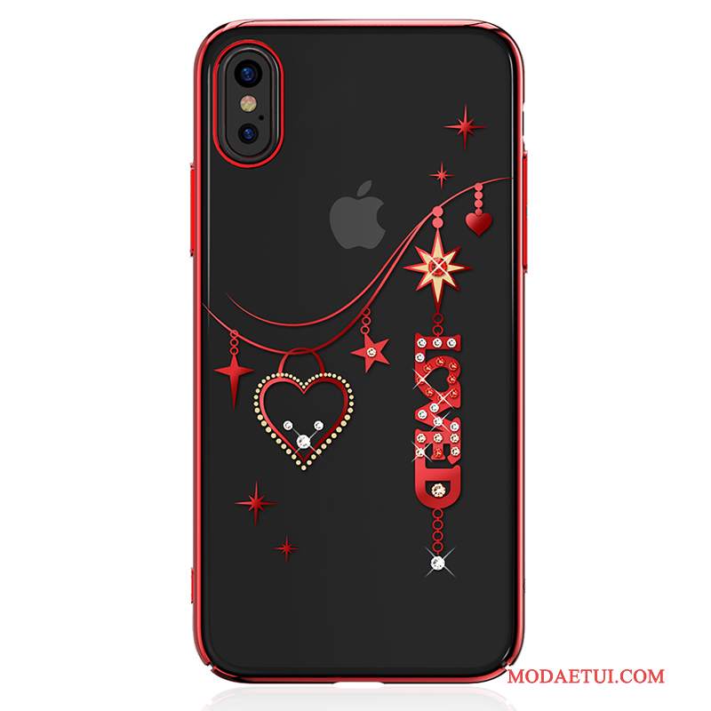 Futerał iPhone X Torby Purpurowy Tendencja, Etui iPhone X Rhinestone Anti-fall Nowy