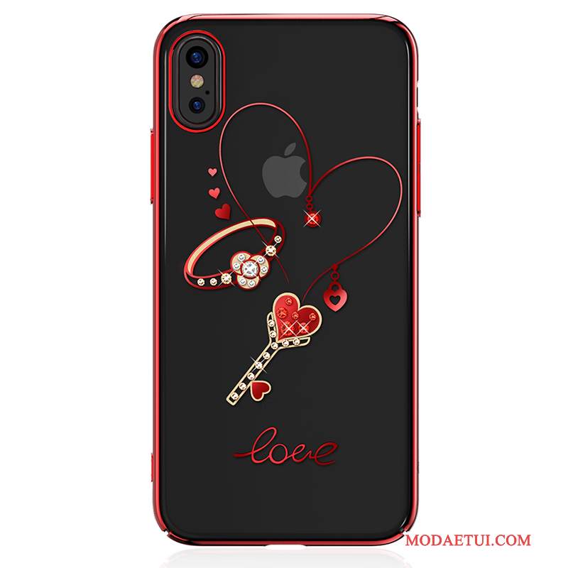 Futerał iPhone X Torby Purpurowy Tendencja, Etui iPhone X Rhinestone Anti-fall Nowy