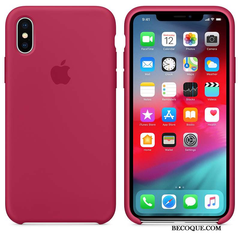 Futerał iPhone Xs Max Silikonowe Anti-fall Zielony, Etui iPhone Xs Max Ochraniacz Na Telefon Czerwony Netto