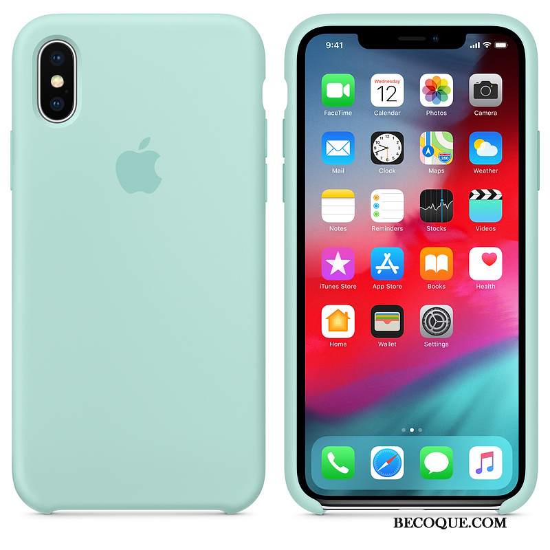 Futerał iPhone Xs Max Silikonowe Anti-fall Zielony, Etui iPhone Xs Max Ochraniacz Na Telefon Czerwony Netto