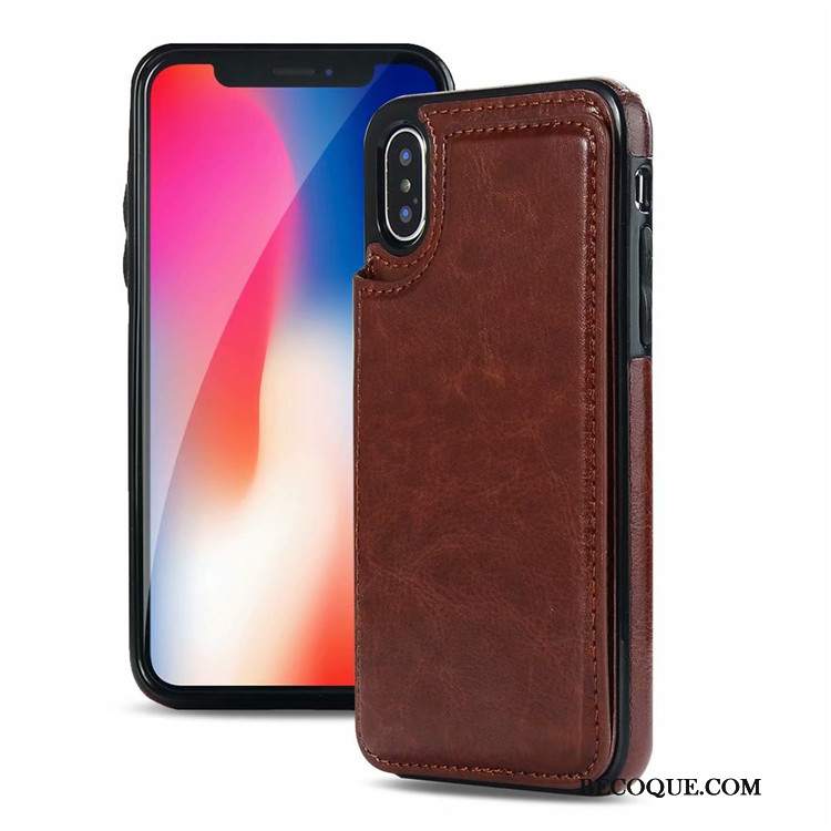 Futerał iPhone Xs Max Skóra Nowy Anti-fall, Etui iPhone Xs Max Torby Kartana Telefon