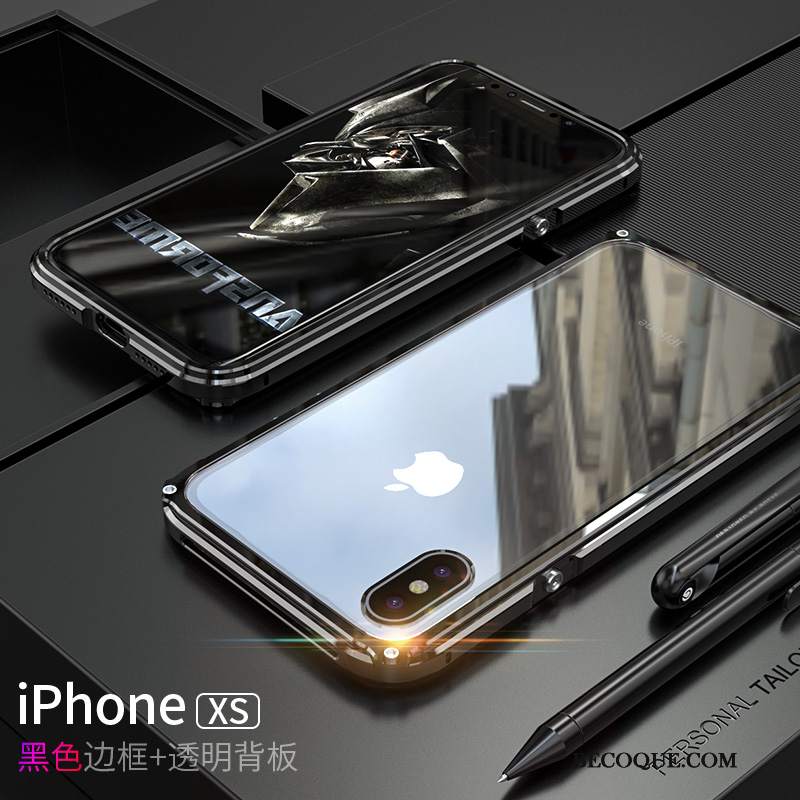 Futerał iPhone Xs Torby Na Telefon Czerwony Netto, Etui iPhone Xs Metal Anti-fall Modna Marka
