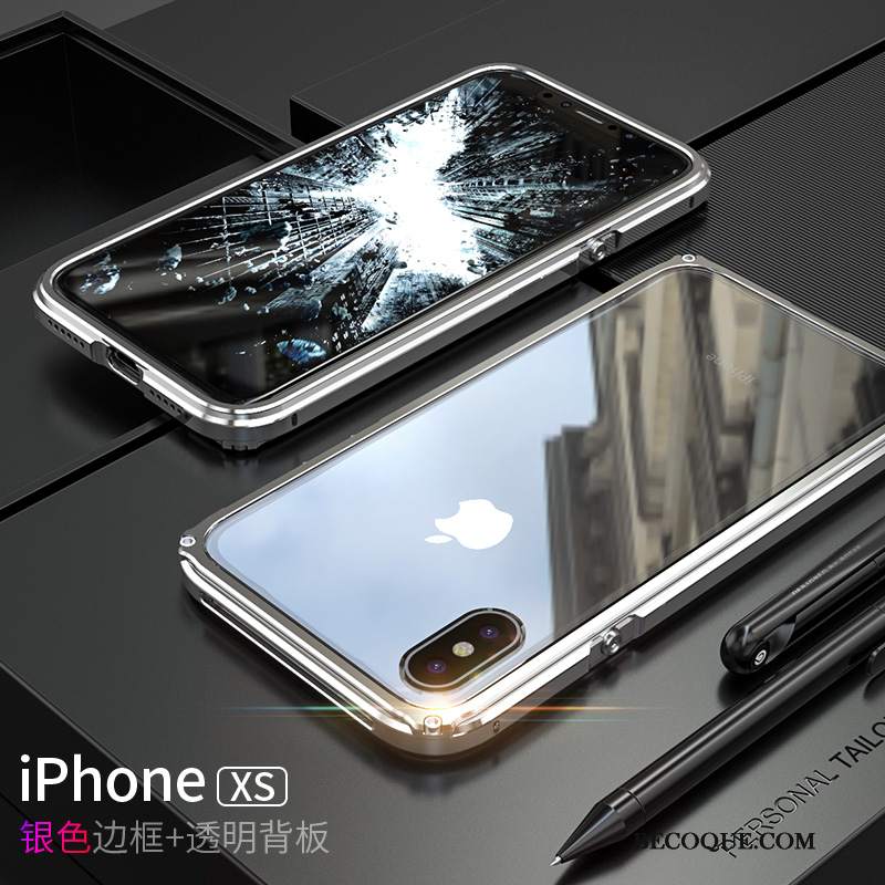 Futerał iPhone Xs Torby Na Telefon Czerwony Netto, Etui iPhone Xs Metal Anti-fall Modna Marka