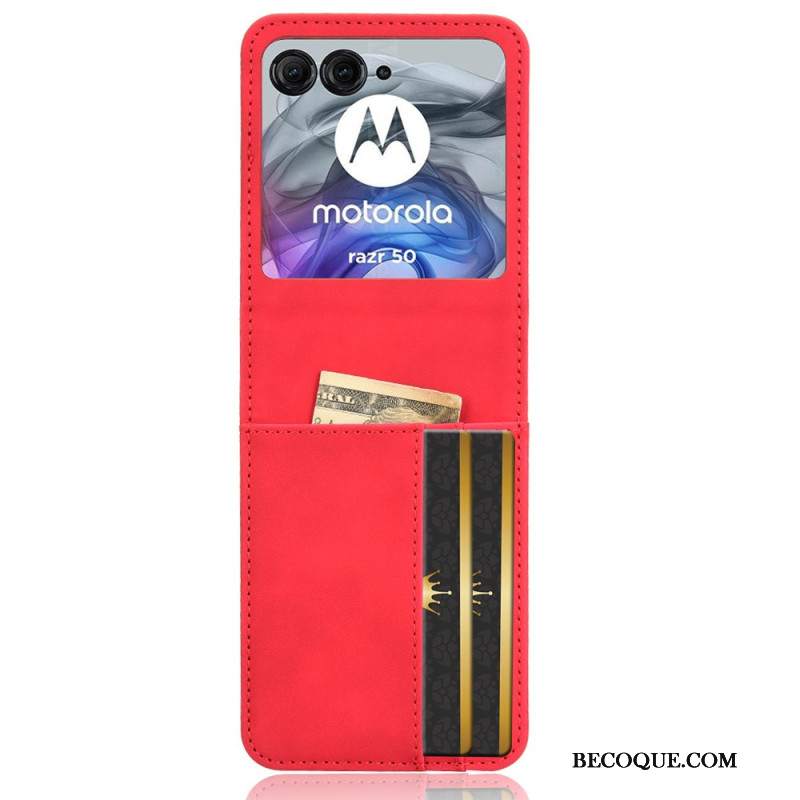 Futerały Motorola Razr 50 Etui Na Telefon Etui Na Karty Ze Sztucznej Skóry