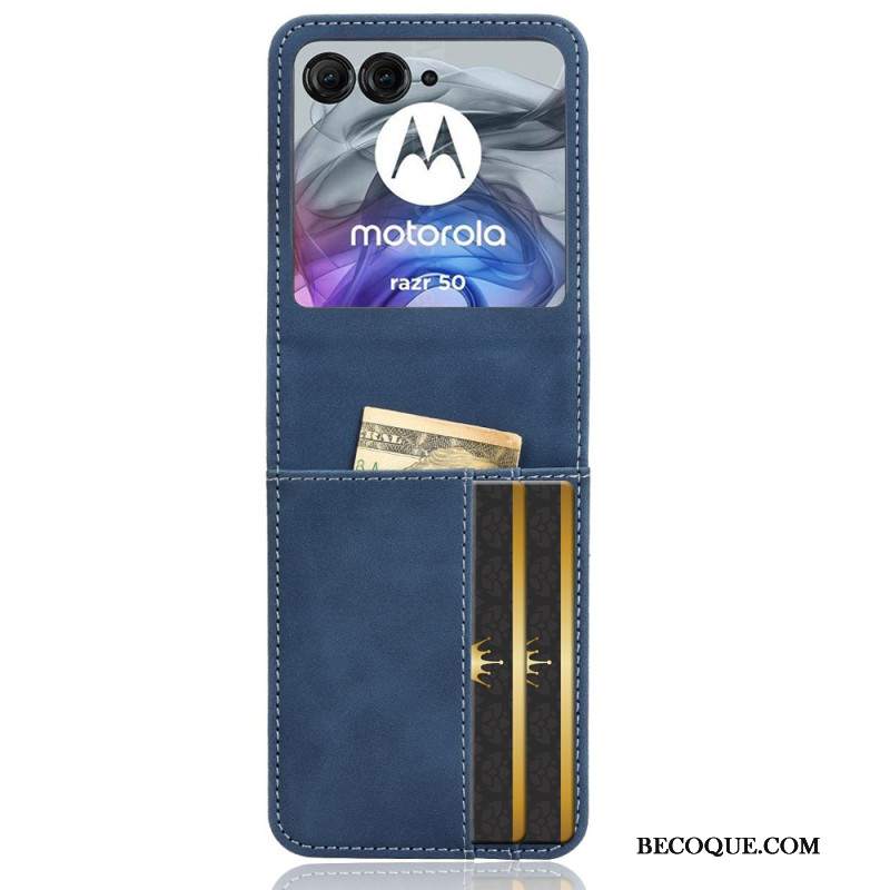 Futerały Motorola Razr 50 Etui Na Telefon Etui Na Karty Ze Sztucznej Skóry