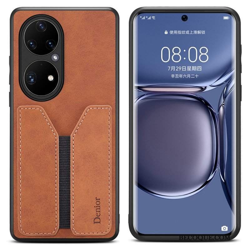 Futerały do Huawei P50 Pro Elastyczne Etui Na Karty Denior