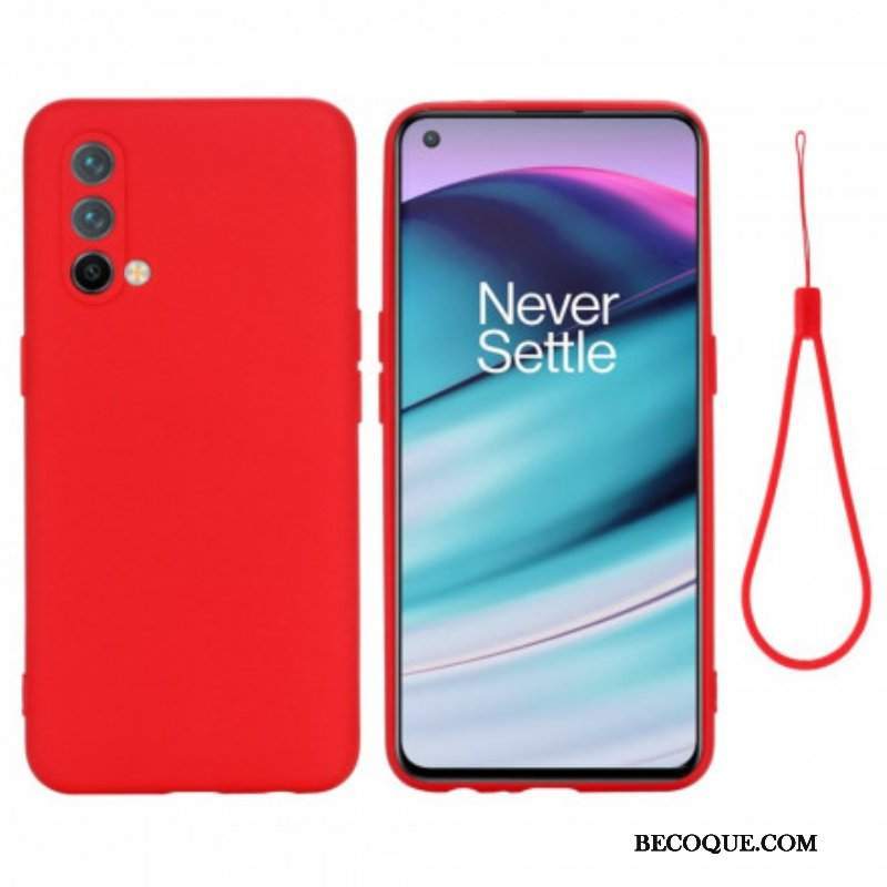 Futerały do OnePlus Nord CE 5G Płynny Silikon Ze Smyczą