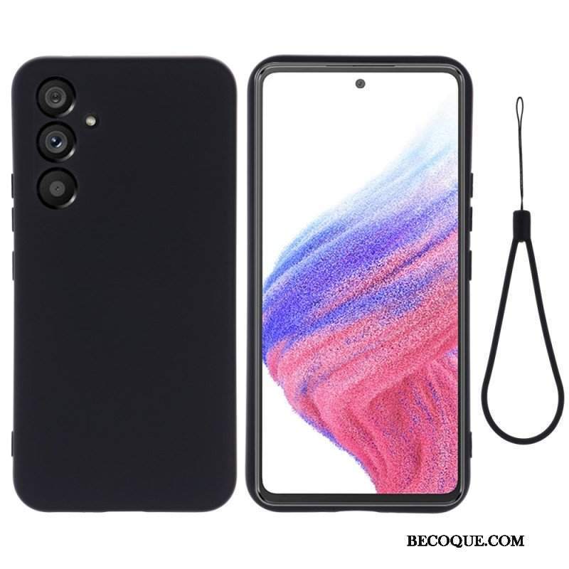 Futerały do Samsung Galaxy A54 5G Płynny Silikon Ze Smyczą