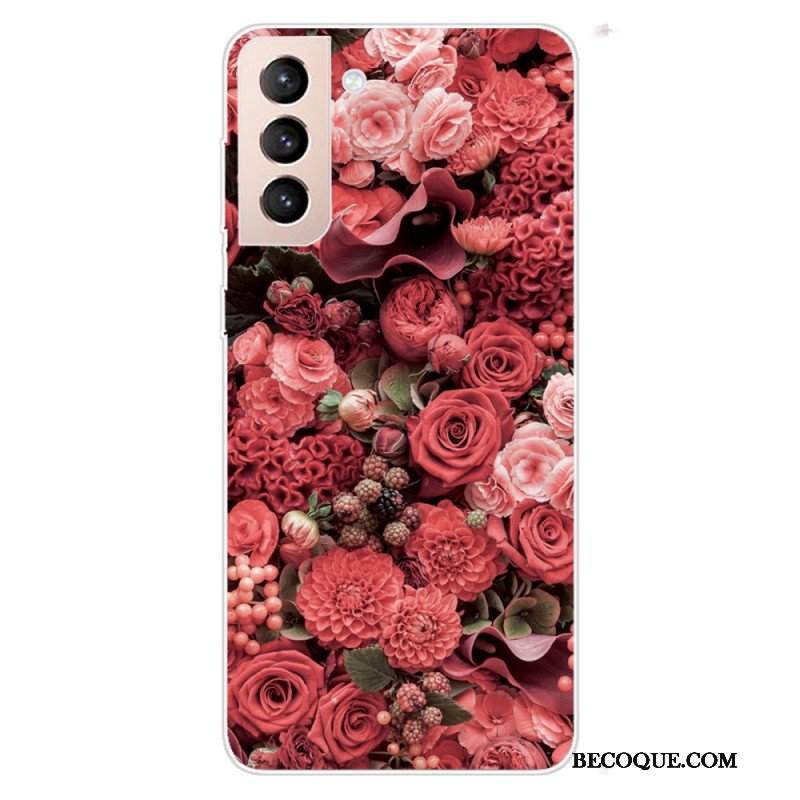 Futerały do Samsung Galaxy S22 Plus 5G Różowe Kwiaty