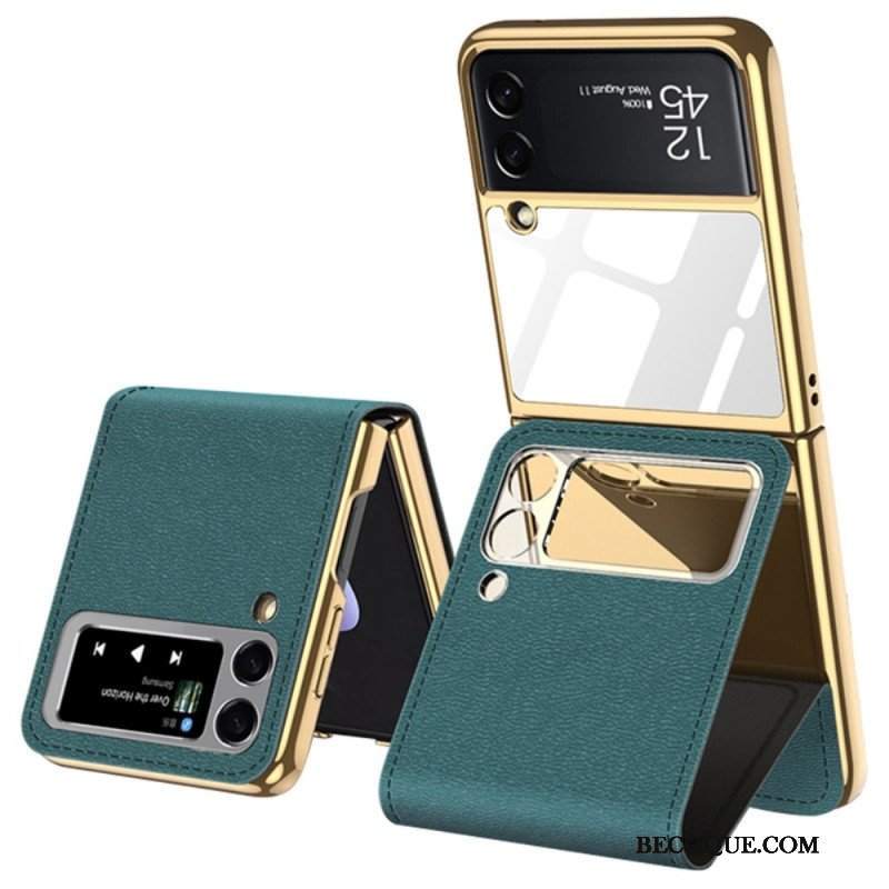 Futerały do Samsung Galaxy Z Flip 3 5G Etui Folio Lustro I Wyjmowany Stojak