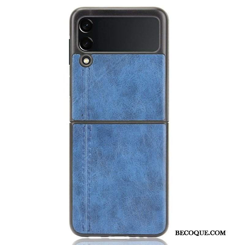 Futerały do Samsung Galaxy Z Flip 3 5G Etui Folio Przeszycia Ze Sztucznej Skóry