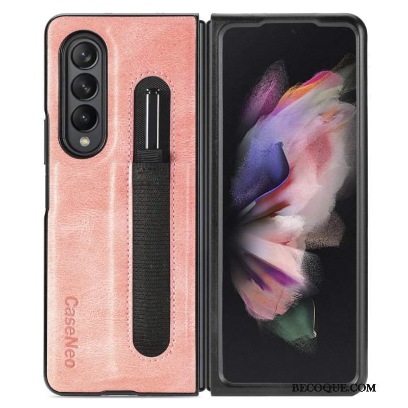 Futerały do Samsung Galaxy Z Fold 3 5G Stylowy Skórzany Uchwyt Na Rysik Caseneo